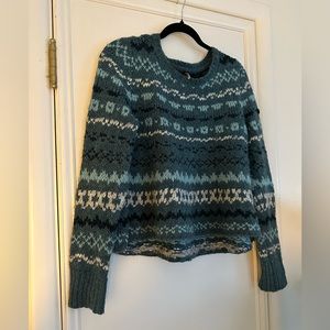 Small Free People Blue pattern sweater